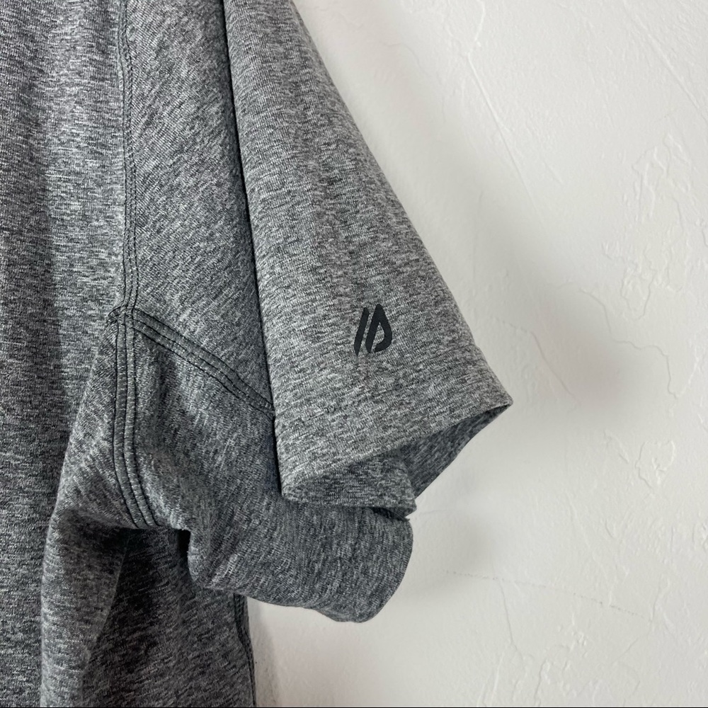 Eddie Bauer Shirt Knit Short Sleeve Tee Top Marled Heather‎ Gray Motion Athletic - Picture 3 of 7
